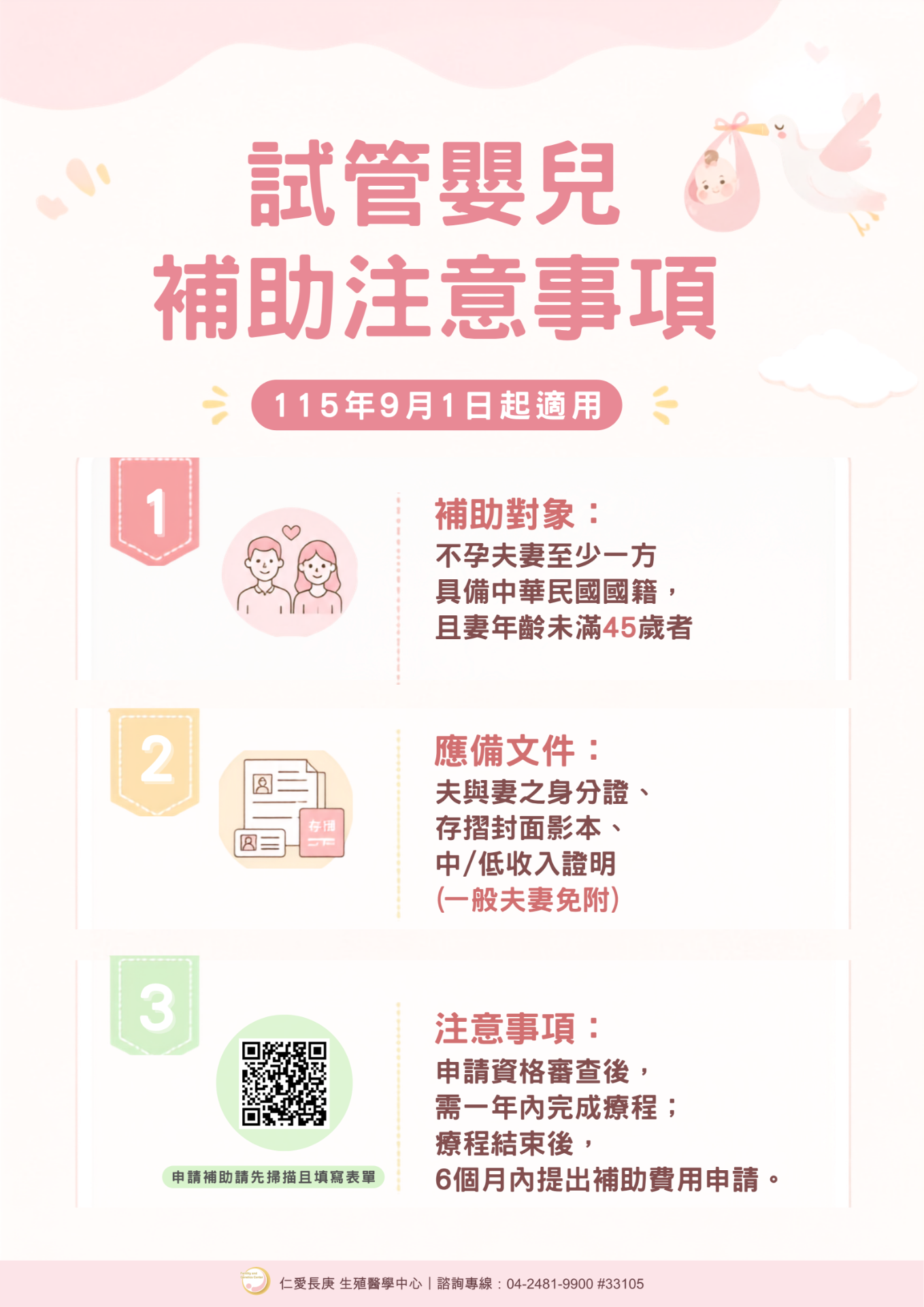 試管嬰兒補助注意事項